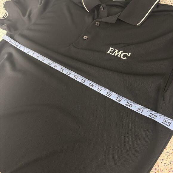Nike EMC2 Men’s XL Golf Shirt Black Gift Nerd Dad Collar Polo Science Physics - Picture 6 of 7